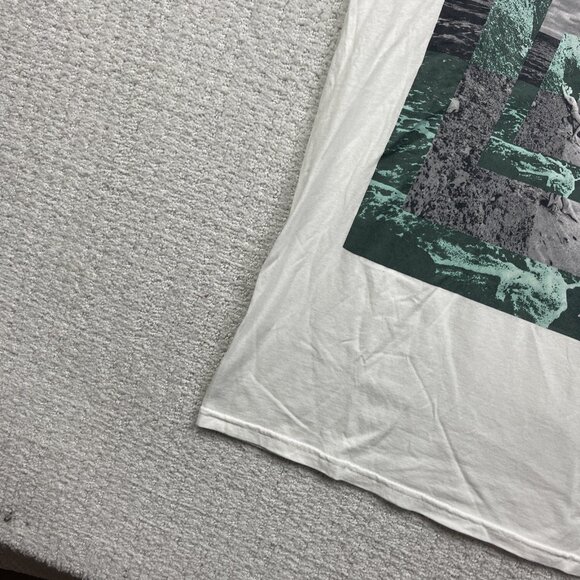 Y2K Oneill Shirt Men's S White Short Sleeve Surf Beach Graphic Tee Abstract - Picture 5 of 14